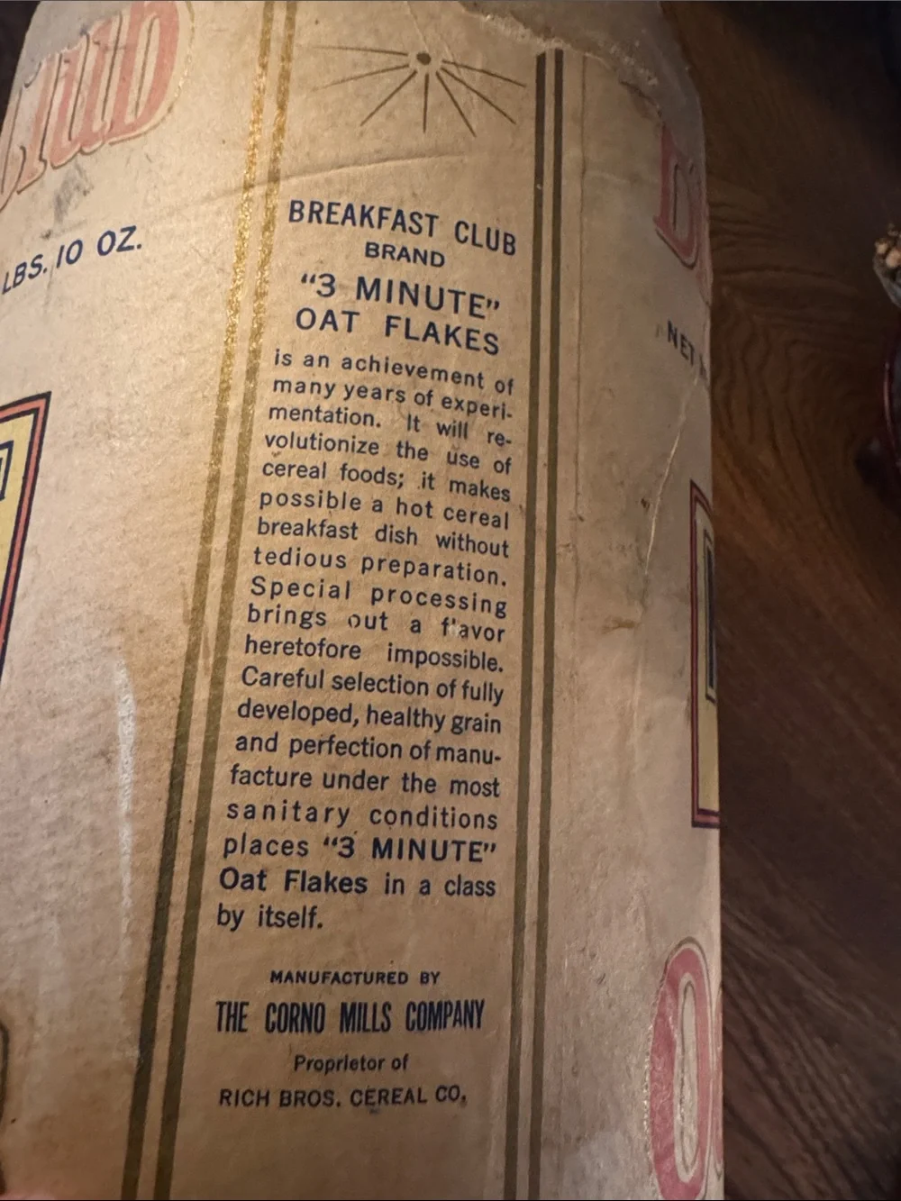 3 Minute Oat Flakes Cereal Breakfast Canister - Vintage-South Dakota-Farmhouse